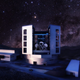 A rendering of the Magellan telescope at work in Chile.